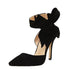 Big Bow Pumps Women Thin High Heel Shoes For Party Festival - ROUTINE FASHION