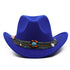 Cowboy Hats Curled Felt Riding Men And Women - ROUTINE FASHION