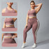 Running Yoga Racerback Type Nude Contrast Fitness Pants For Women - ROUTINE FASHION