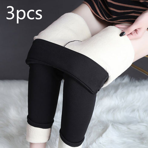 Winter Leggings Warm Thick High Stretch Lamb Cashmere Leggins Skinny Fitness Woman Pants - ROUTINE FASHION