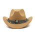 Cowboy Hats Curled Felt Riding Men And Women - ROUTINE FASHION