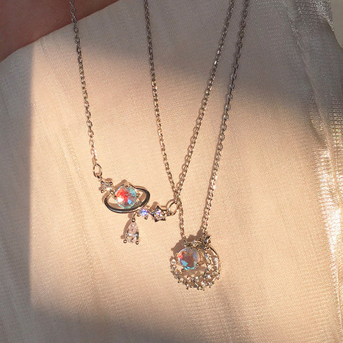 New Symphony Crystal Planet Pendant Necklace For Women - ROUTINE FASHION