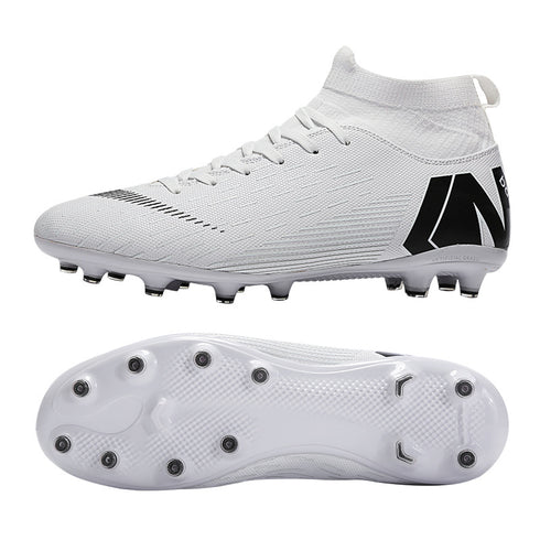 High Top White Football Shoes For Men And Women - ROUTINE FASHION