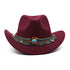 Cowboy Hats Curled Felt Riding Men And Women - ROUTINE FASHION