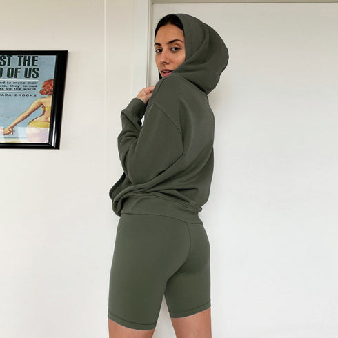 Loose sweatshirt shorts sports two-piece suit women - ROUTINE FASHION