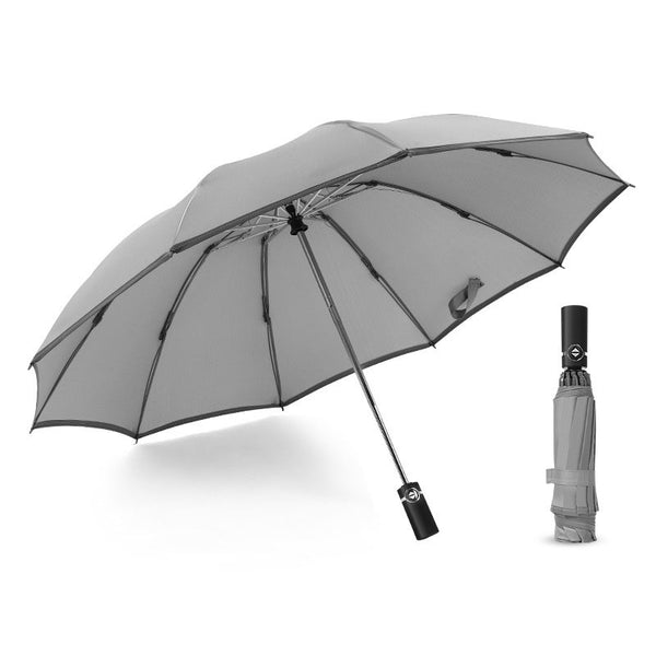 Inverted Umbrella Travel Portable Windproof Folding Umbrella,10Ribs Auto Close Umbrella,Reflective Stripes For Night Safety - ROUTINE FASHION