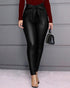 Fashion casual PU pants leather pants - ROUTINE FASHION