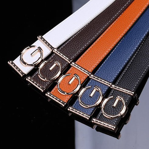 Ladies luxury belts cummerbunds for women G buckle Belt Genuine Leather belt Fashion genuine leather men belts buckle - ROUTINE FASHION
