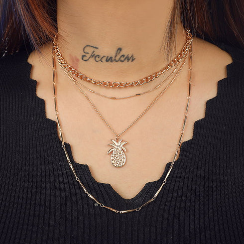 Minimalist Pineapple Pendant Necklace for Women - ROUTINE FASHION