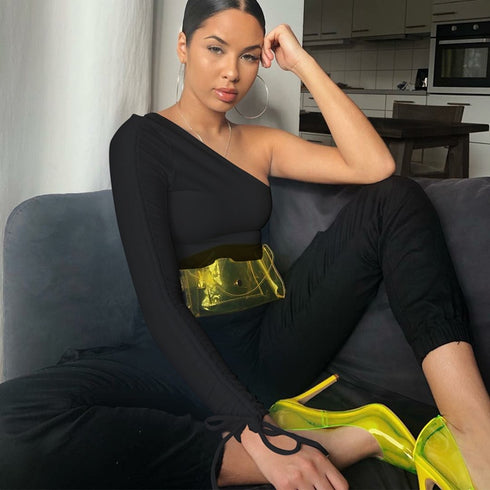 Sexy One Shoulder T-shirts For Women Ladies - ROUTINE FASHION