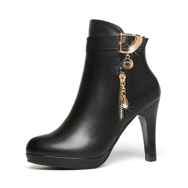 Womens Autumn Leather Boots - ROUTINE FASHION
