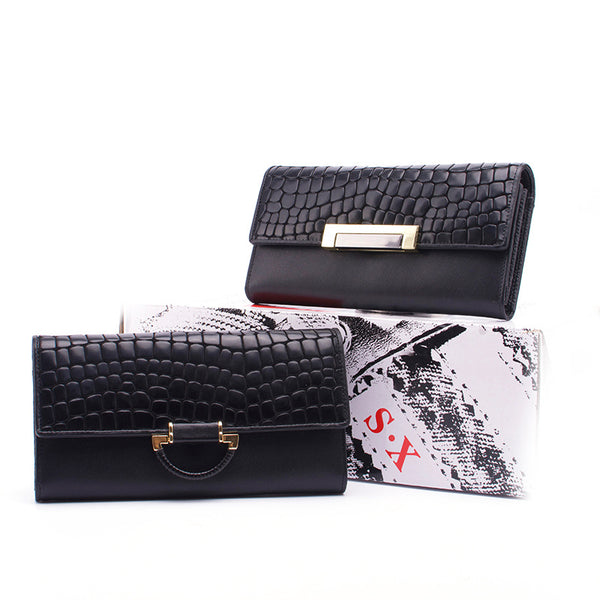 Women's Leather Wallets, Wallets In Hand, First Layer Cowhide Women's Long Wallets, Wallets - ROUTINE FASHION