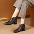 Zip Ankle Boots Plus Size Thick Heel Women's Boots Cotton Boots and Ankle Boots - ROUTINE FASHION