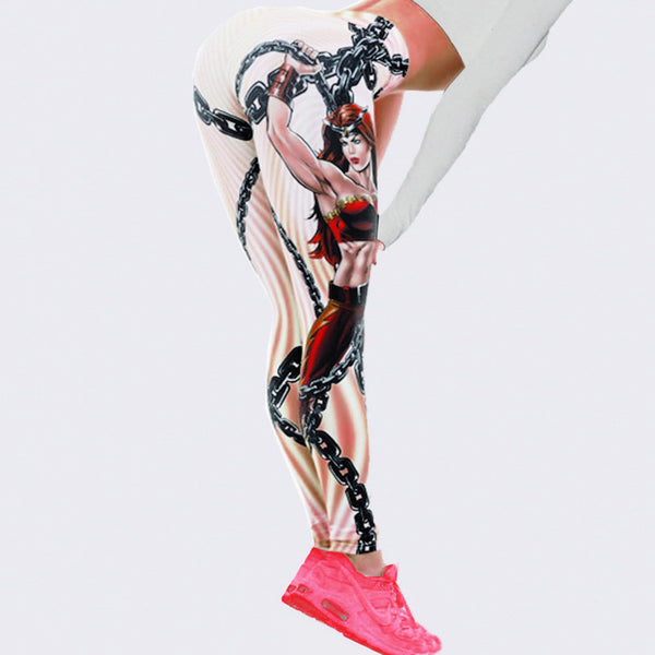 Fashion Hero Women Print Leggings High Elastic Push Up Fitness Legging Sporting Slim Jeggings 3D Printed Leggings - ROUTINE FASHION