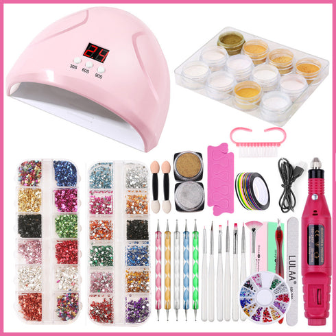 Nail Lamp Nail Art Sticker Drill Tool Set - ROUTINE FASHION