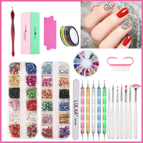 Nail Lamp Nail Art Sticker Drill Tool Set - ROUTINE FASHION