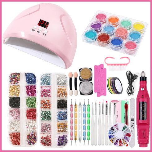 Nail Lamp Nail Art Sticker Drill Tool Set - ROUTINE FASHION