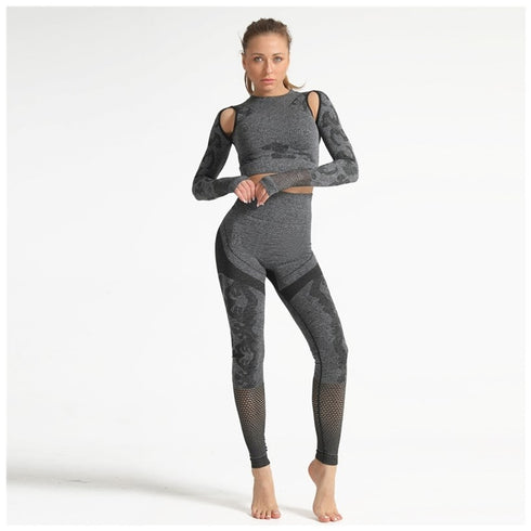 Clothing Set Woman Women Workout for Ladies Sport Yoga Gym - ROUTINE FASHION