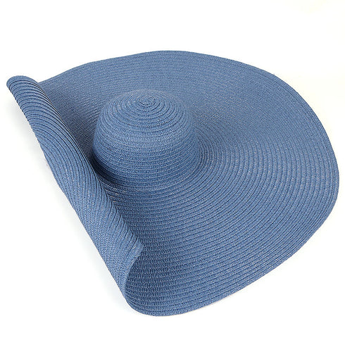 25CM Wide Brim Oversized Beach Hats For Women Large Straw Hat UV Protection - ROUTINE FASHION