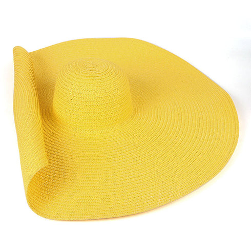 25CM Wide Brim Oversized Beach Hats For Women Large Straw Hat UV Protection - ROUTINE FASHION
