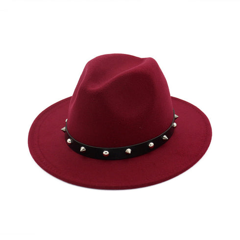 New Style Rivet Accessories Top Hat For Men and Women Woolen Hats - ROUTINE FASHION