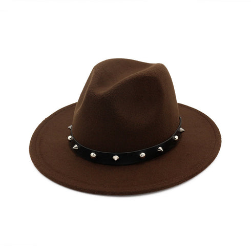 New Style Rivet Accessories Top Hat For Men and Women Woolen Hats - ROUTINE FASHION