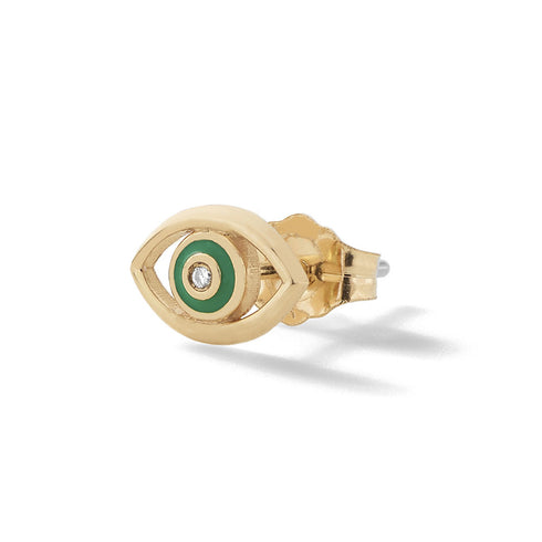 Diamond Devil's Eye Stud Earrings - ROUTINE FASHION