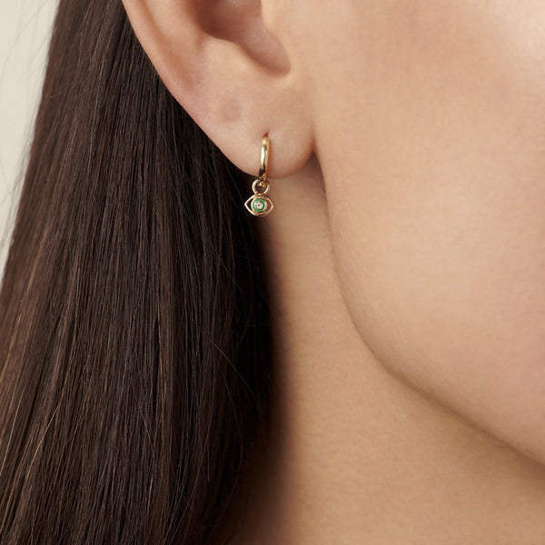 Diamond Devil's Eye Stud Earrings - ROUTINE FASHION