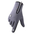 Leather Velvet Gloves Plus Velvet Warm Gloves Touch Screen Non-slip Sports Cycling Gloves - ROUTINE FASHION