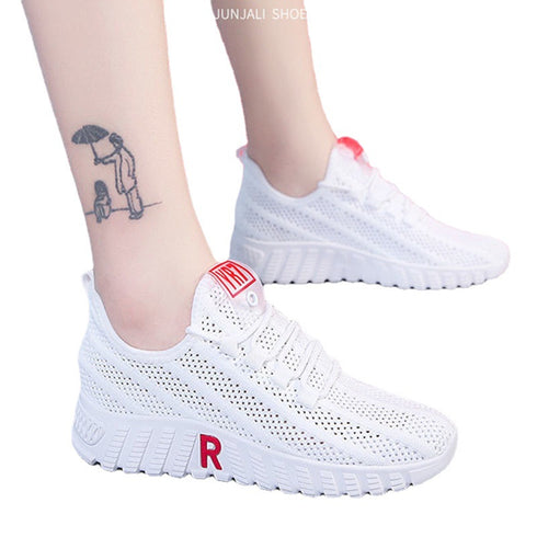 Women Tennis Shoes Bottom Sneakers Gym Female Sport Walking Breathable Mesh Women Sneakers Lightweight Sports Running Shoes - ROUTINE FASHION