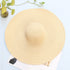 25CM Wide Brim Oversized Beach Hats For Women Large Straw Hat UV Protection - ROUTINE FASHION