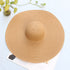 25CM Wide Brim Oversized Beach Hats For Women Large Straw Hat UV Protection - ROUTINE FASHION