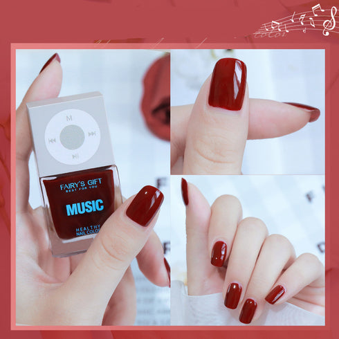 Odorless, Baking-free Nail Polish, Non-peelable Oily Nail Polish, Cherry Color Nail Polish - ROUTINE FASHION