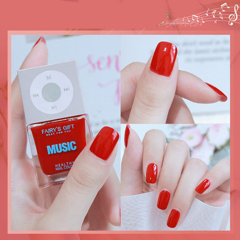 Odorless, Baking-free Nail Polish, Non-peelable Oily Nail Polish, Cherry Color Nail Polish - ROUTINE FASHION