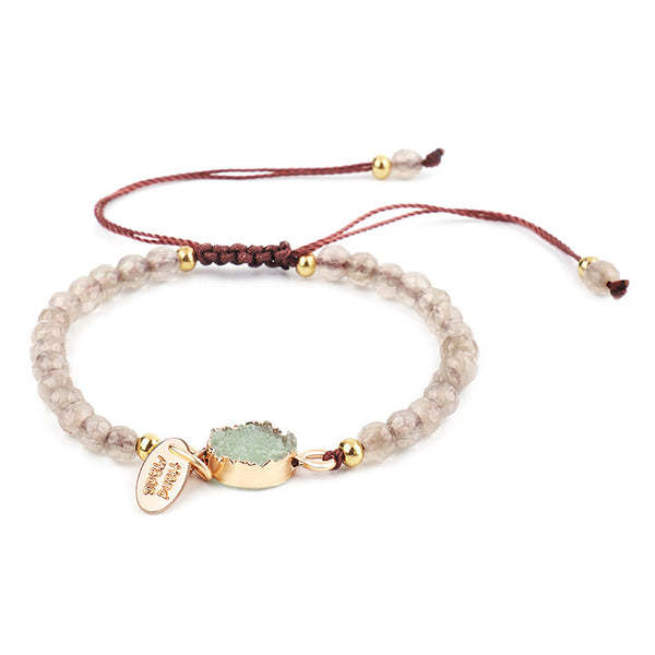 Genenic Mujer Natural Stone Bracelets For Women Rope Chain Bracelet Handmade Quartz Jewelry For Women - ROUTINE FASHION