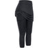 Women Tennis Skirted Leggings Pockets Elastic Sports Yoga Capris Skirts Legging - ROUTINE FASHION