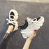 Woman Mesh Surface Breathable Casual Shoes Fashion Woman Lace-up Vulcanized Shoes Platform Comfort Woman Sneakers - ROUTINE FASHION