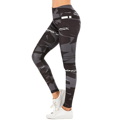 Brand Sexy Women Legging Leaf Printing Fitness Leggins Yoga - ROUTINE FASHION
