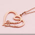 Double Heart Necklace Personalized Necklaces Pendant Gifts Stainless Steel For Women - ROUTINE FASHION