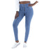 Sports Peach Pants Women's High Waist Zipper Denim Hips Fitness Pants - ROUTINE FASHION