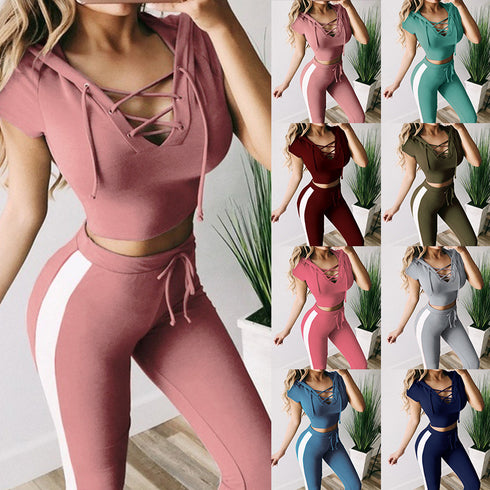 New Women's Solid Color Sports And Leisure Suits - ROUTINE FASHION