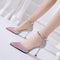 Sequin Pointed High Heels Stiletto Hollow Word Buckle Banquet Bridal Shoes - ROUTINE FASHION