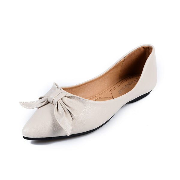 womens flats shoes ballet Leather Pointed toe ballerina - ROUTINE FASHION