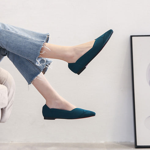 Womens Flats Shoes Ballet Mesh Slip On Ballerina Shallow - ROUTINE FASHION