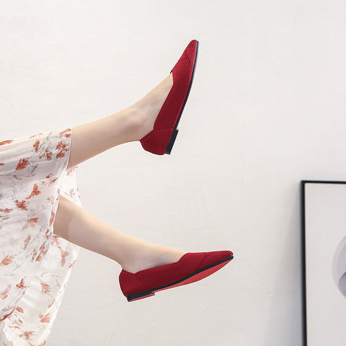 Womens Flats Shoes Ballet Mesh Slip On Ballerina Shallow - ROUTINE FASHION