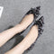 Women flats Shoes Leopard Pattern Slip On ballerina Pointed Toe Suede - ROUTINE FASHION