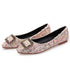 Square Buckle Rhinestone Single Shoes Women Pointed Flat Shoes Women Shoes - ROUTINE FASHION