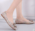 Square Buckle Rhinestone Single Shoes Women Pointed Flat Shoes Women Shoes - ROUTINE FASHION