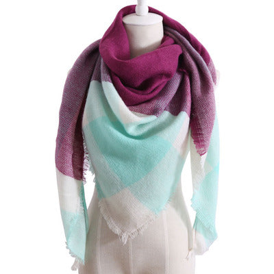 esign Women Triangles Scarf Long Scarves Shawl Autumn Winter - ROUTINE FASHION