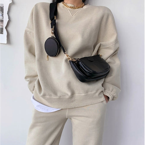 Hand Bag set Black College Luxury Bags For Women - ROUTINE FASHION